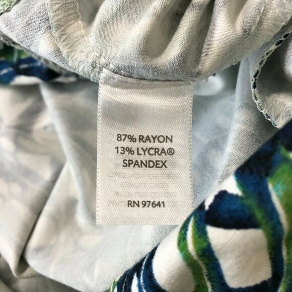 J. Jill Womens High Rise Palm Print Smooth Fit Green Wide Leg Crop Pant Size LP - Picture 6 of 8